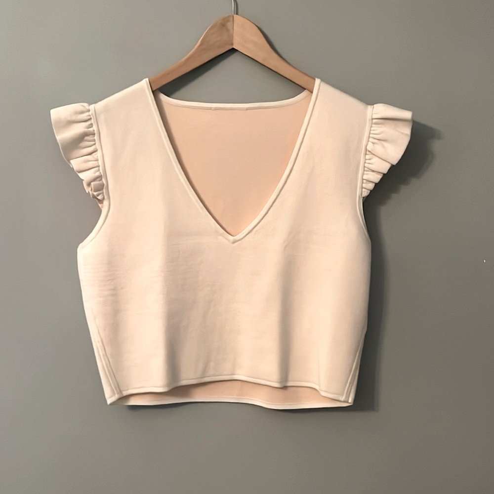 Ralph Lauren Blush Knit Crop Top